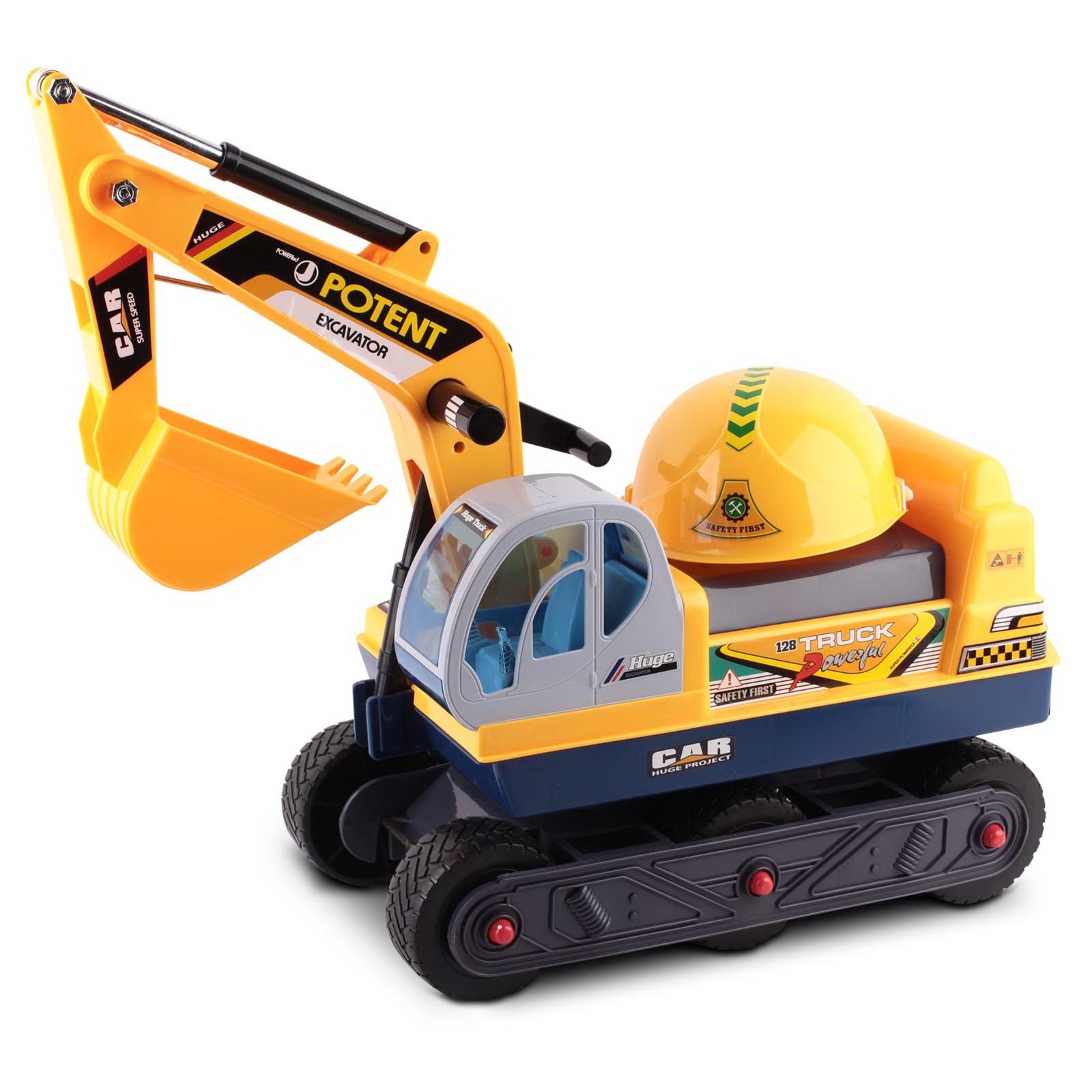 Keezi Ride On Car Toys Kids Excavator Digger Sandpit Bulldozer Car Pretend Play - NuSea